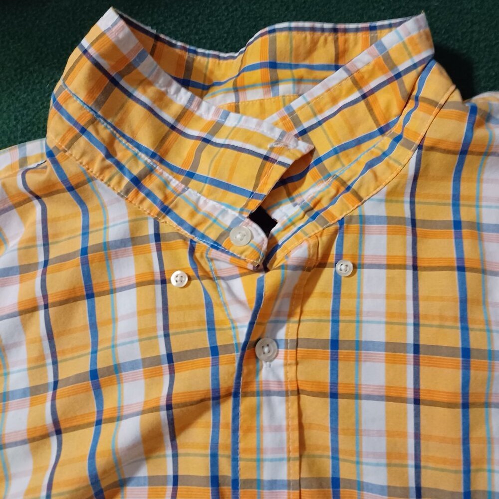 *pumpkin orange* plaid 4XL shirt - Picture 4 of 8